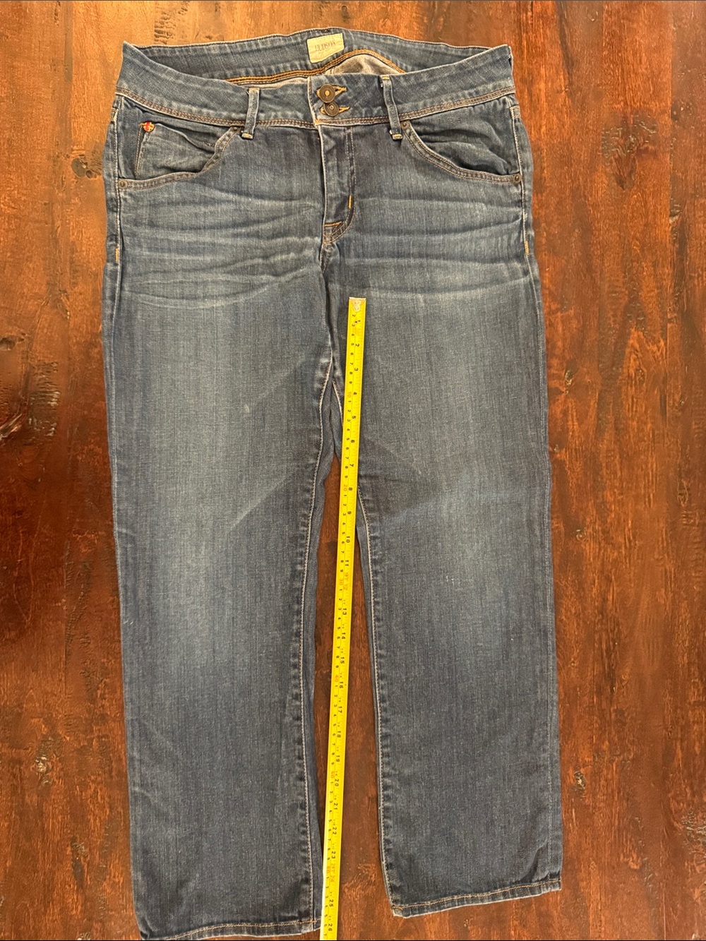 Hudson Jeans Straight Leg Women's Denim in Medium Blue size 30